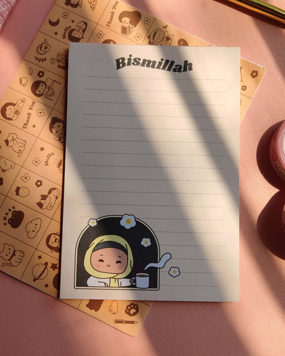 Bismillah Islamic Notepad, Memopad